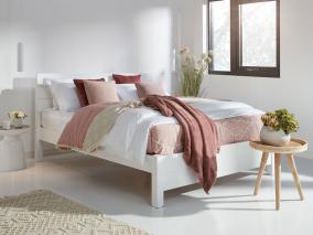 Chelsea Wooden Bed in Warm White