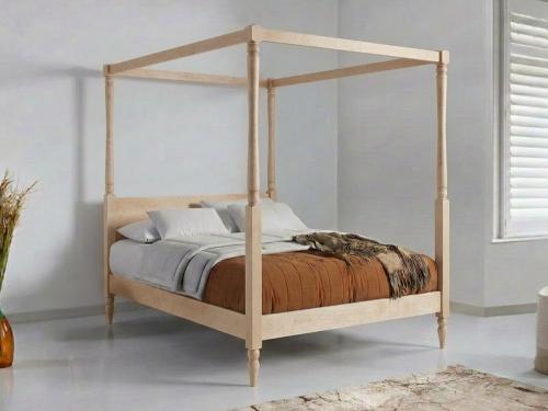 four poster country bed maple