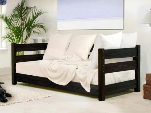 Wooden Day Bed in Black Wash Finish