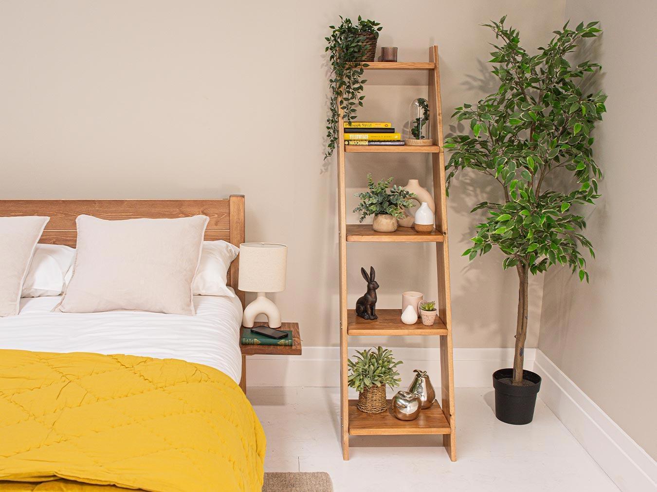 Ladder shelf for bedroom sale