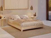 low platform bed in solid maple