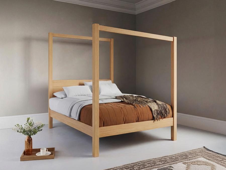 New Forest Four Poster Bed Beech