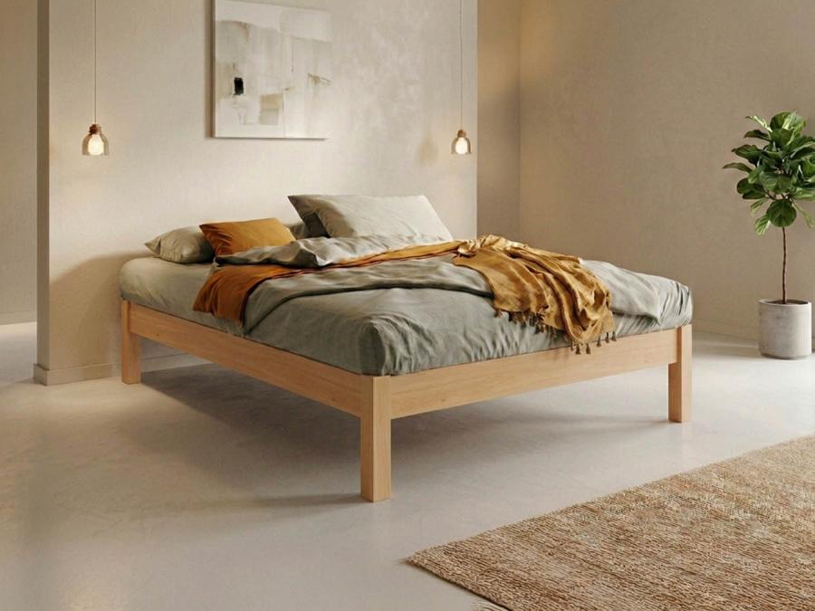 Platform Bed (No Headboard / Space Saver) Beech