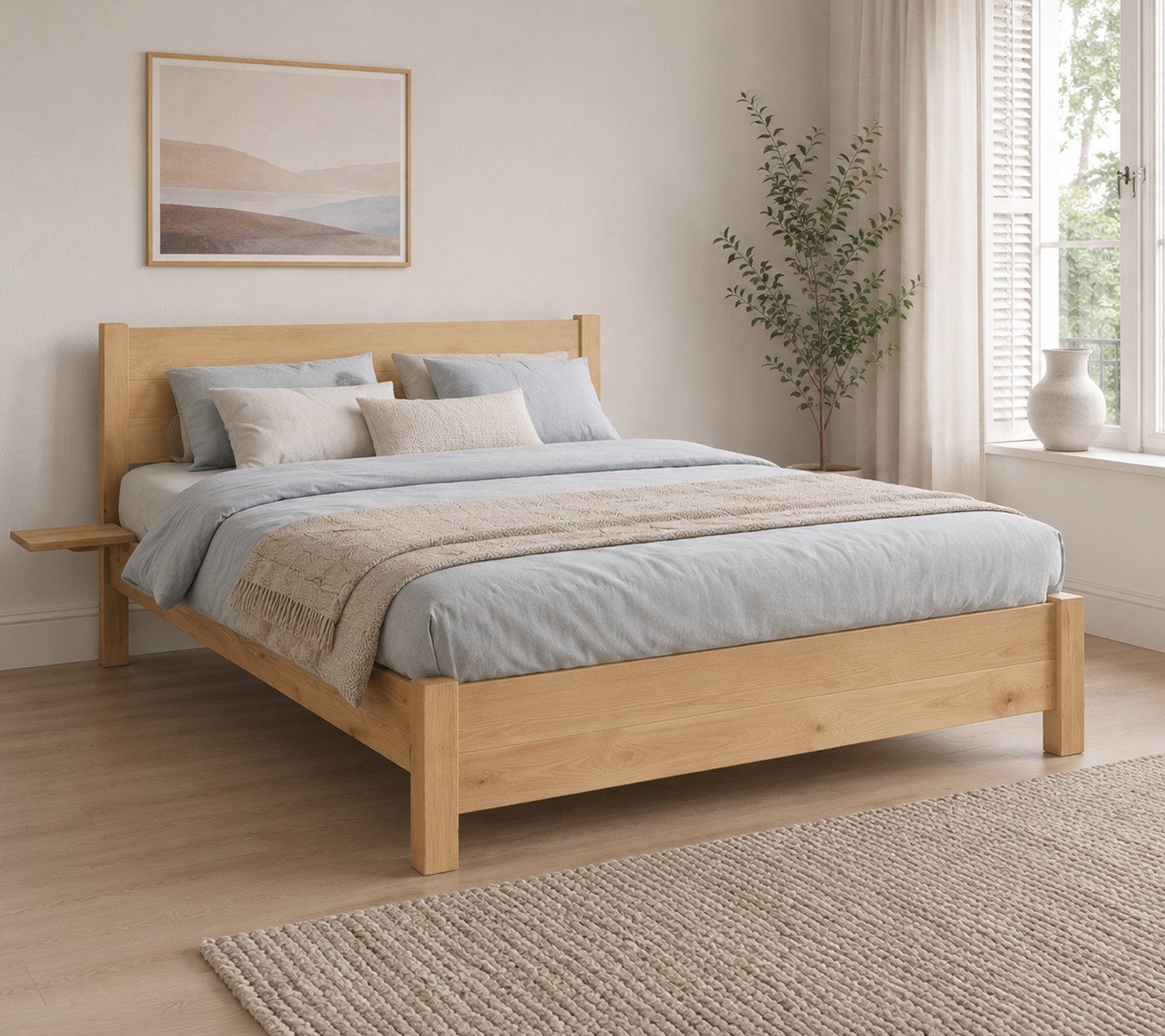 Blue and gray bedroom styles with accent colors